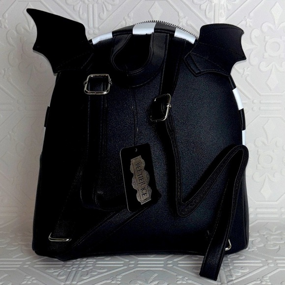 beetlejuice mini wing backpack NWT Beetlejuice Recently Deceased Handbook Bat Wing‎ Mini Backpack